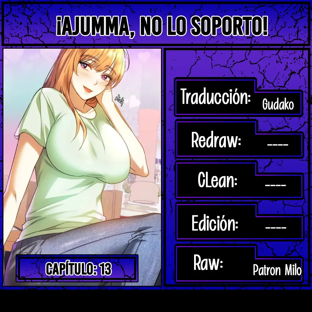 ¡Ajumma, No lo Soporto! Capítulo 13 - Page 1