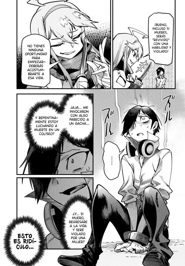 REENCARNADO EN UN COLISEO ~Utilizando la habilidad más débil para derrotar a las mujeres más fuertes y crear un harem de esclavas~ Capítulo 1 - Page 33