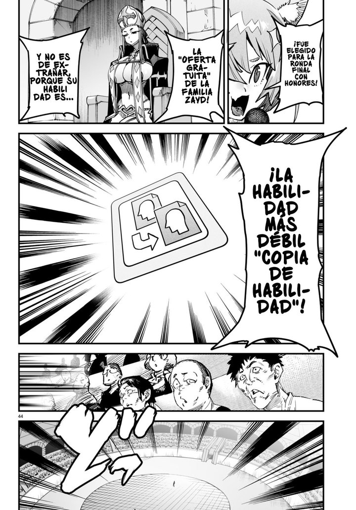 REENCARNADO EN UN COLISEO ~Utilizando la habilidad más débil para derrotar a las mujeres más fuertes y crear un harem de esclavas~ Capítulo 1 - Page 48