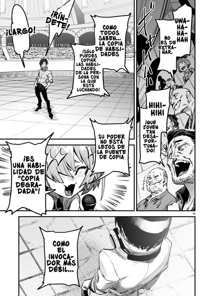 REENCARNADO EN UN COLISEO ~Utilizando la habilidad más débil para derrotar a las mujeres más fuertes y crear un harem de esclavas~ Capítulo 1 - Page 49