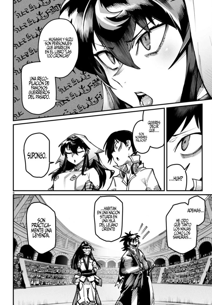 REENCARNADO EN UN COLISEO ~Utilizando la habilidad más débil para derrotar a las mujeres más fuertes y crear un harem de esclavas~ Capítulo 15 - Page 6