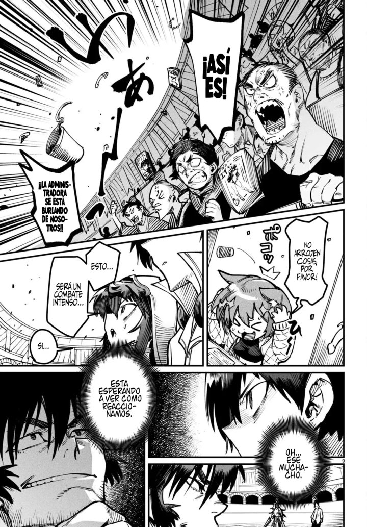 REENCARNADO EN UN COLISEO ~Utilizando la habilidad más débil para derrotar a las mujeres más fuertes y crear un harem de esclavas~ Capítulo 15 - Page 9