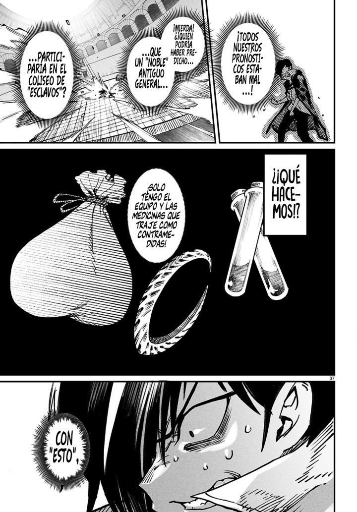 REENCARNADO EN UN COLISEO ~Utilizando la habilidad más débil para derrotar a las mujeres más fuertes y crear un harem de esclavas~ Capítulo 21 - Page 38