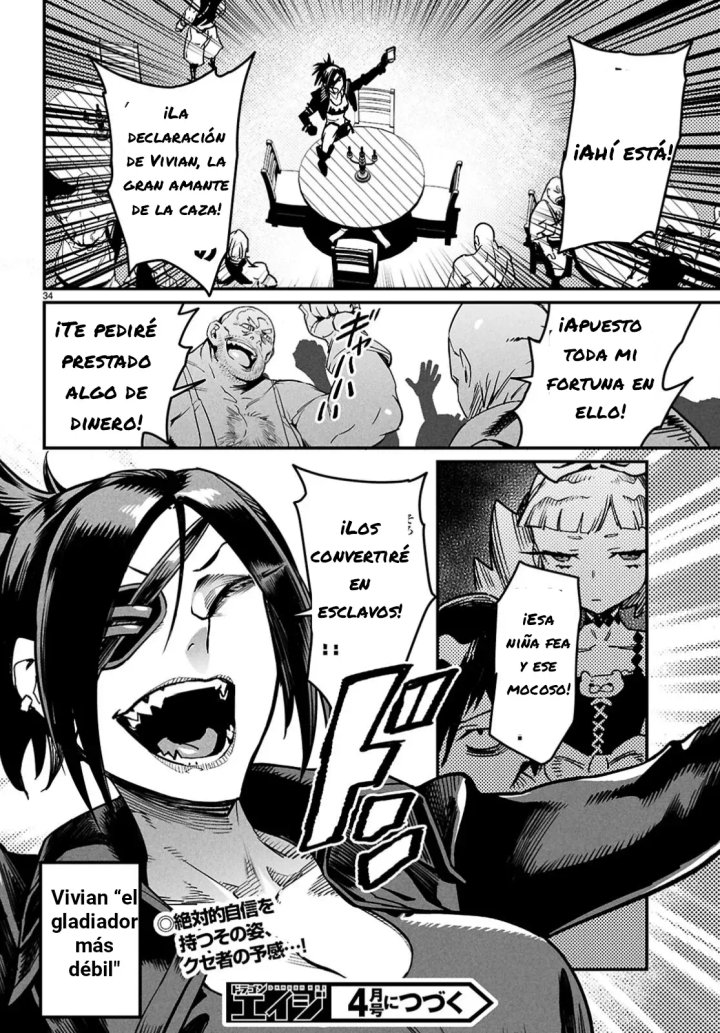 REENCARNADO EN UN COLISEO ~Utilizando la habilidad más débil para derrotar a las mujeres más fuertes y crear un harem de esclavas~ Capítulo 27 - Page 35