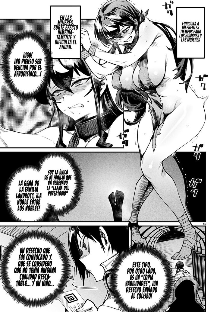 REENCARNADO EN UN COLISEO ~Utilizando la habilidad más débil para derrotar a las mujeres más fuertes y crear un harem de esclavas~ Capítulo 3 - Page 16