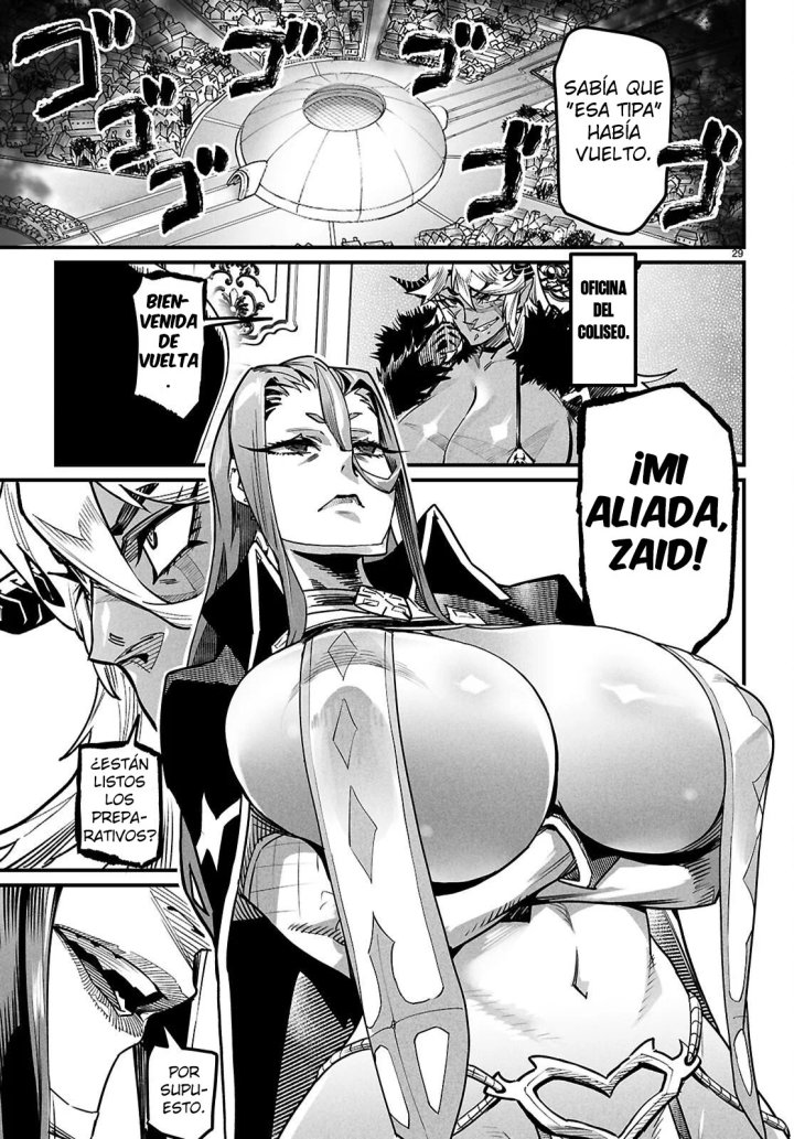 REENCARNADO EN UN COLISEO ~Utilizando la habilidad más débil para derrotar a las mujeres más fuertes y crear un harem de esclavas~ Capítulo 41 - Page 29