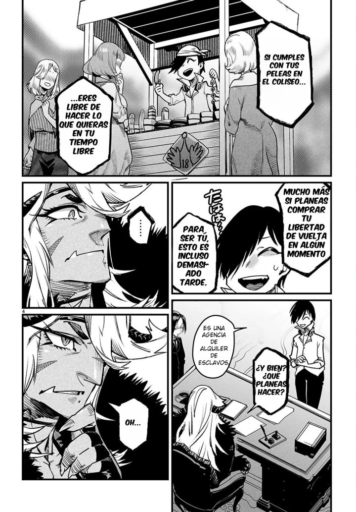 REENCARNADO EN UN COLISEO ~Utilizando la habilidad más débil para derrotar a las mujeres más fuertes y crear un harem de esclavas~ Capítulo 42 - Page 5