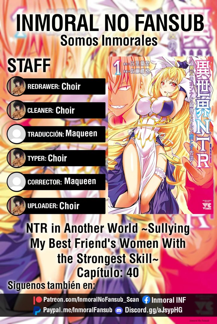 Isekai NTR ~Shinyuu no Onna wo Saikyou Skill de Otosu Houhou~ Capítulo 40 - Page 1