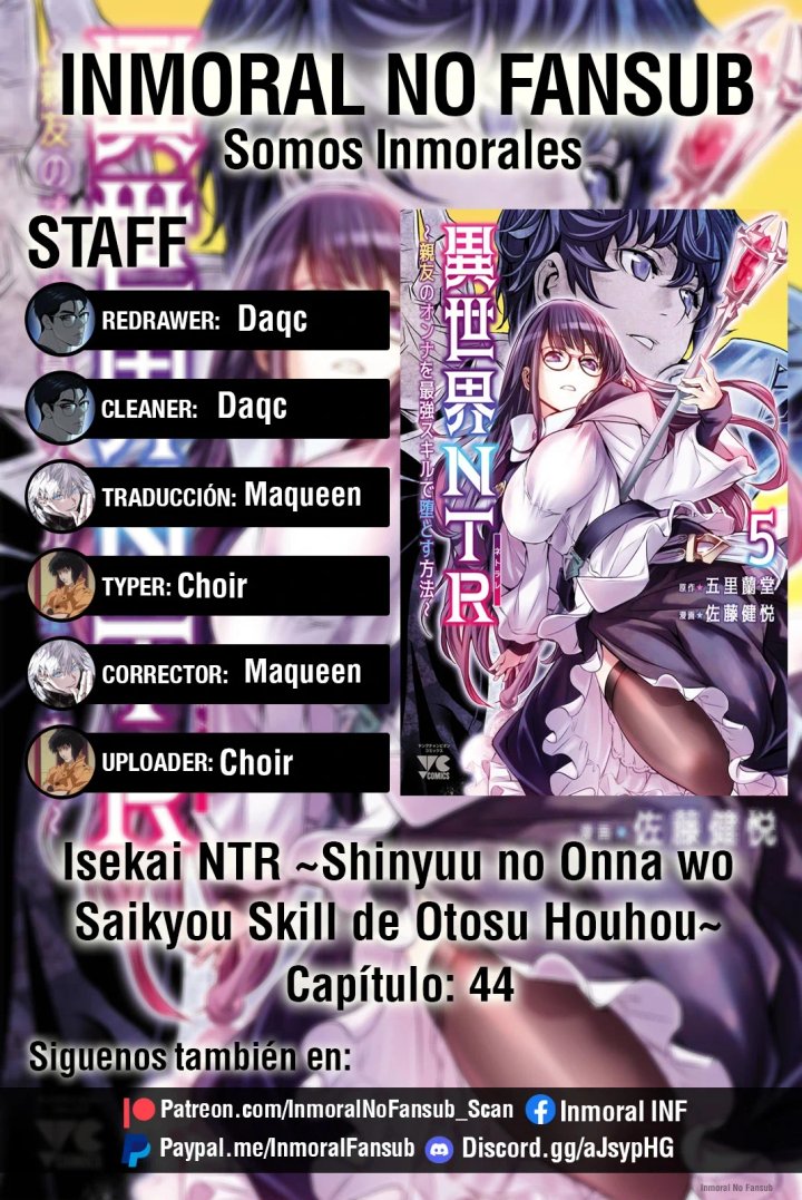 Isekai NTR ~Shinyuu no Onna wo Saikyou Skill de Otosu Houhou~ Capítulo 44 - Page 1