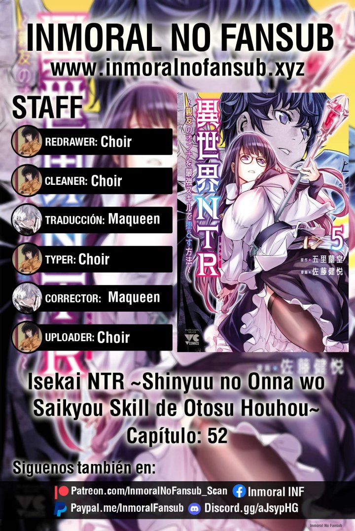 Isekai NTR ~Shinyuu no Onna wo Saikyou Skill de Otosu Houhou~ Capítulo 52 - Page 1